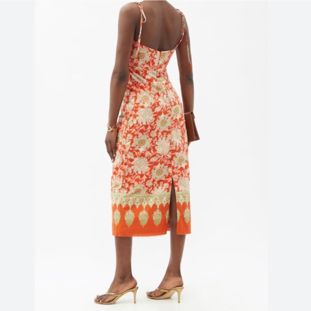 Prettier In Spanish Printed Cotton Slip Dress By Johanna Ortiz - Picture 5 of 14